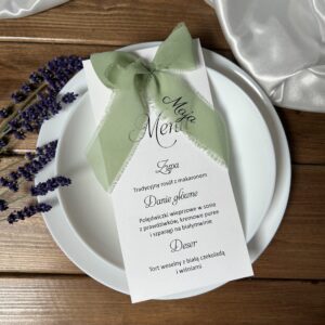 Winietka na wstążce wraz z menu